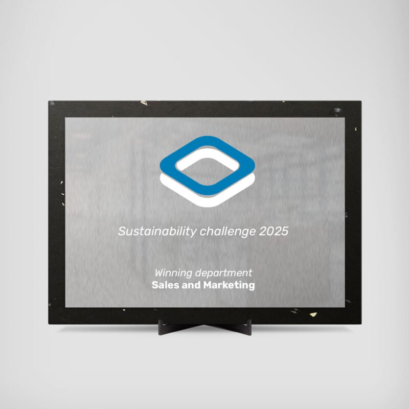 Upstream Alloy Award Plaque Dark galaxy Cloud Silver Landscape Studio
