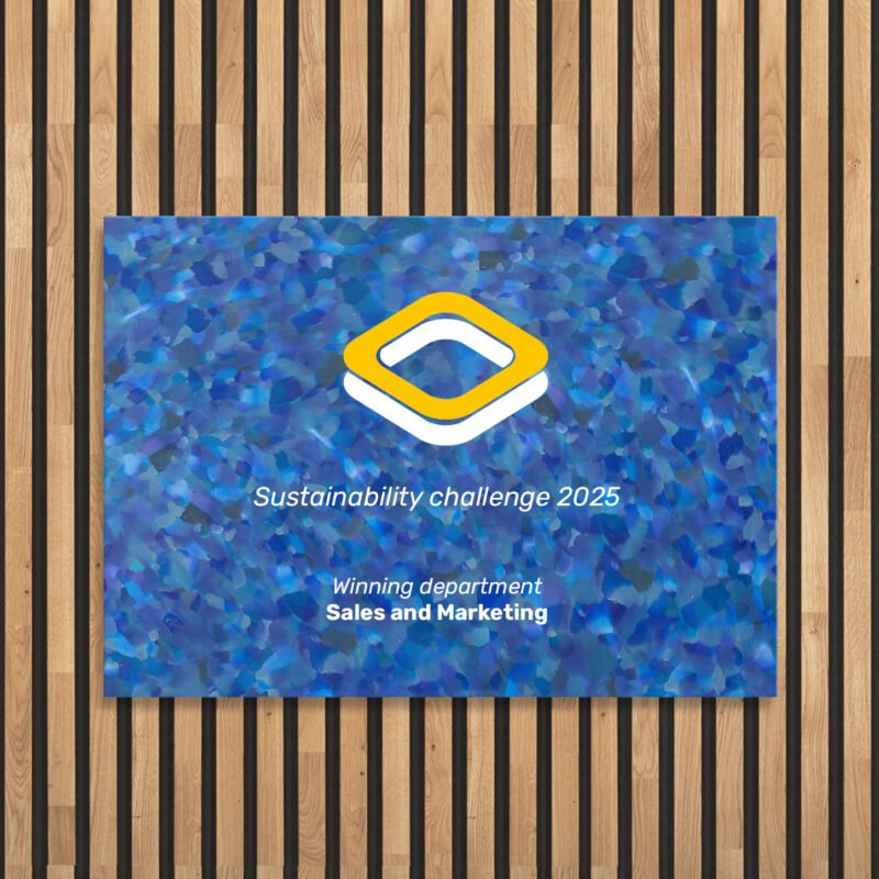 Upstream Canvas Award Plaque Santorini Landscape