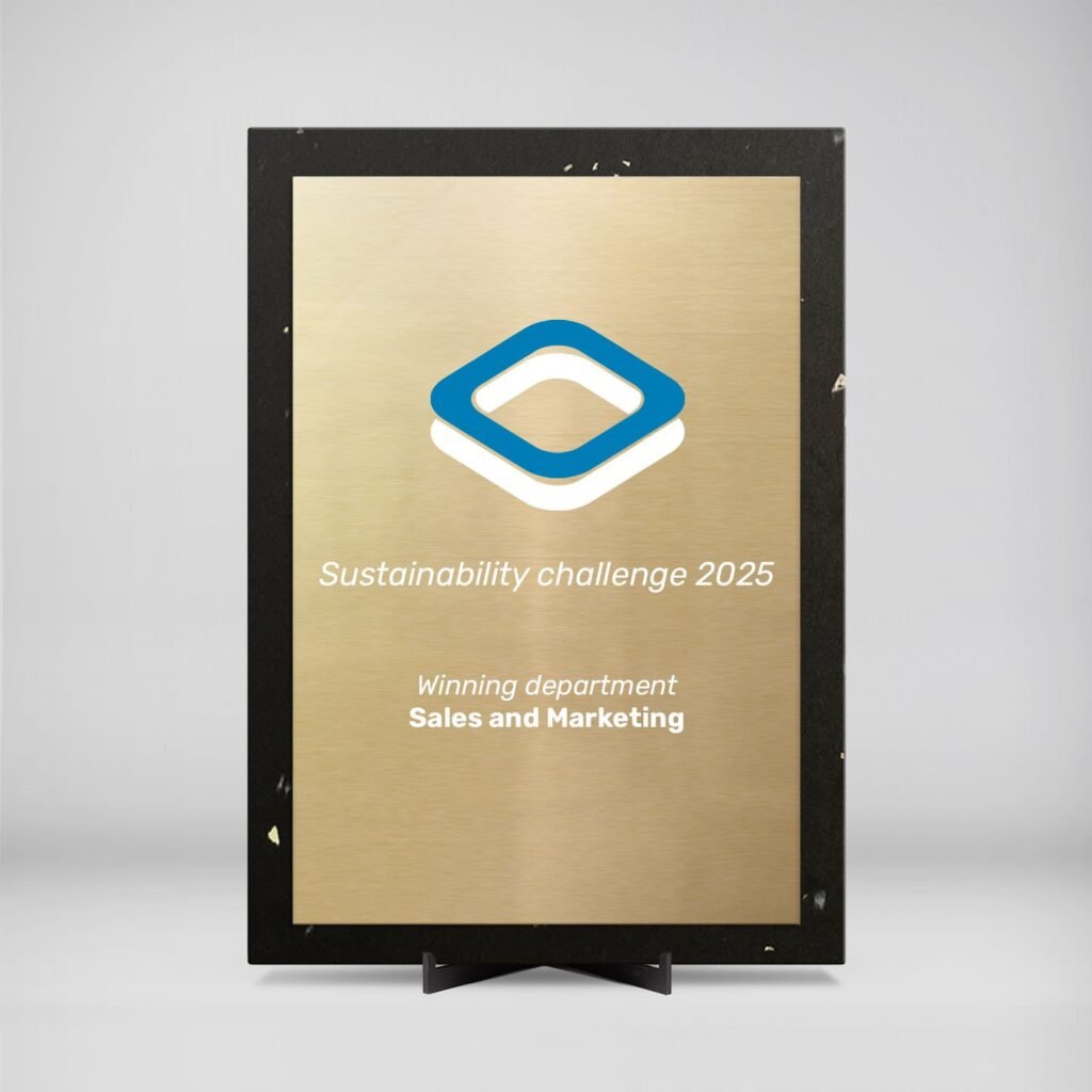 Upstream Alloy | Award Plaque | Dark Galaxy | Champagne Gold
