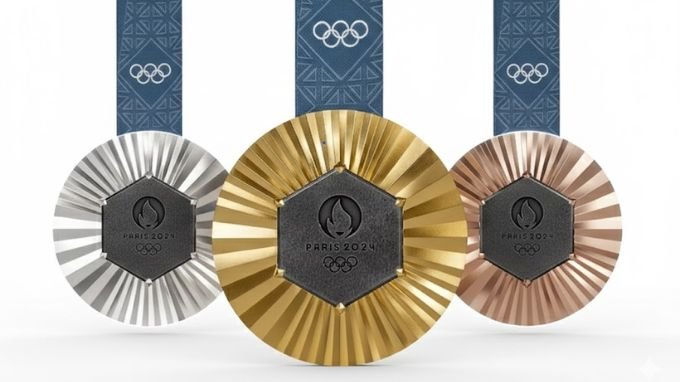 Top 5 advantages of customised trophies and awards in professional sports 4 Custom-shaped medals from the Paris Olympics