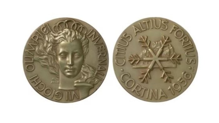 2026 Winter Olympic medals: Milan Cortina design and the history of Olympic awards 9 Cortina dAmpezzo 1956 Olympic medal