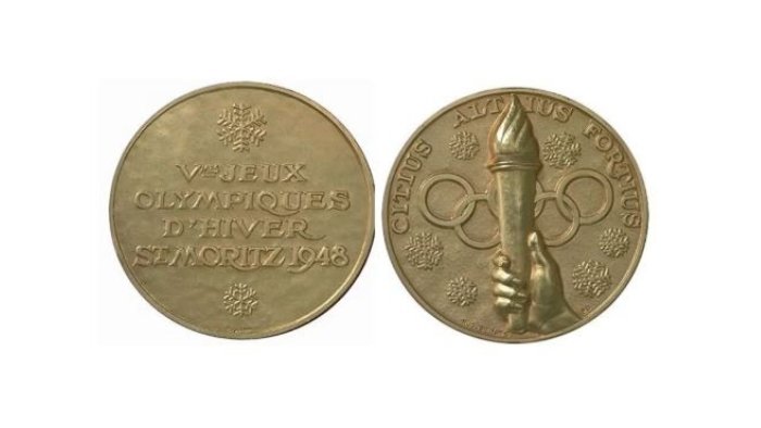 2026 Winter Olympic medals: Milan Cortina design and the history of Olympic awards 7 St. Moritz 1948 Olympic medallion