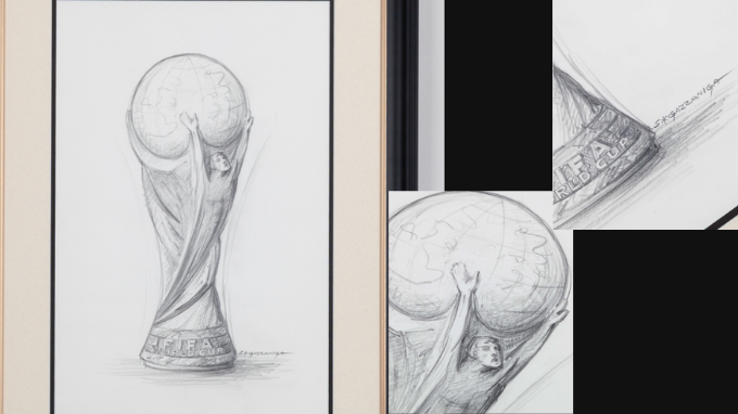 World Cup trophy history: design, theft and legacy 6 Silvio Gazzaniga World Cup Trophy Original Sketch