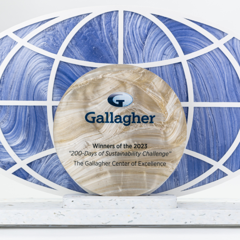 Engraved event trophies with logo branding and personalisation