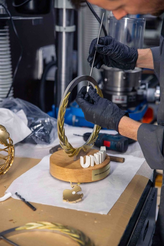 UNIDO – One World Sustainability Award 4 unido trophy process